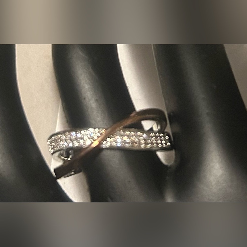 Unbranded Size 10 Silver and Rose Gold Twist Ring